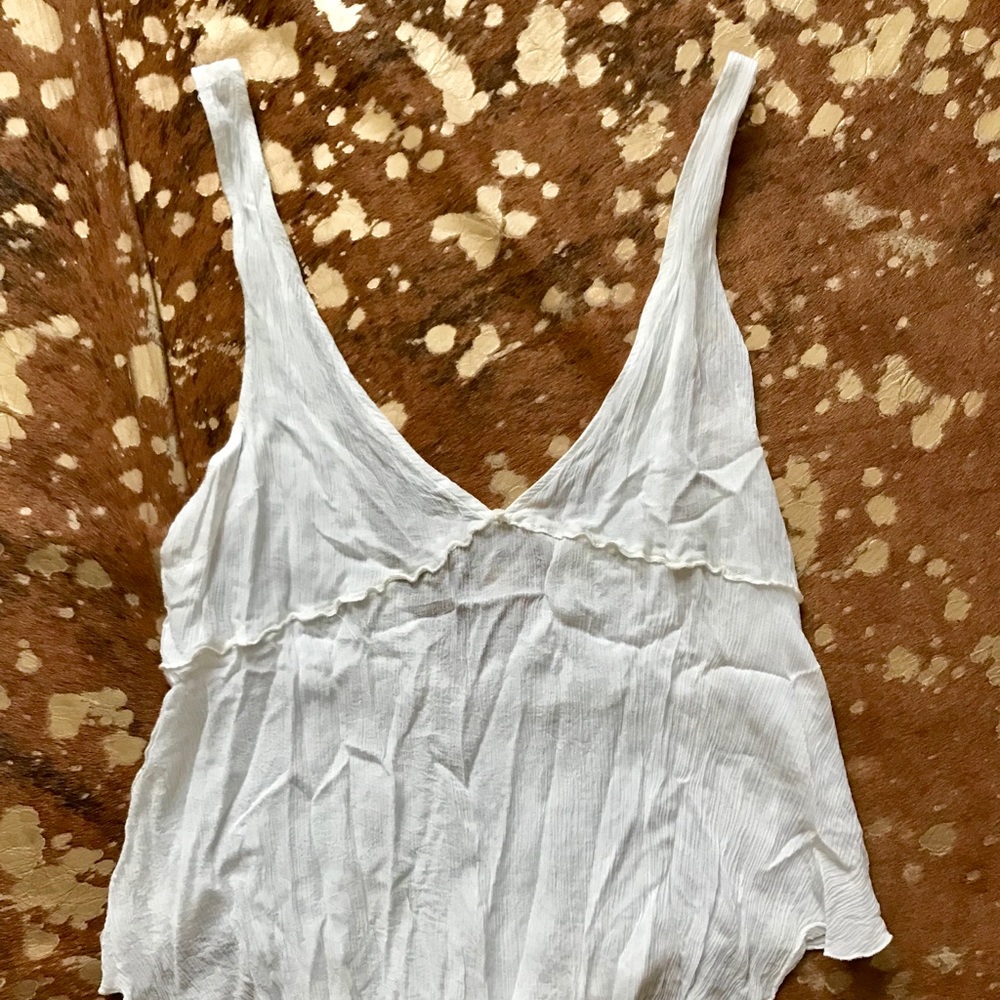 White Free People V-Neck Tank